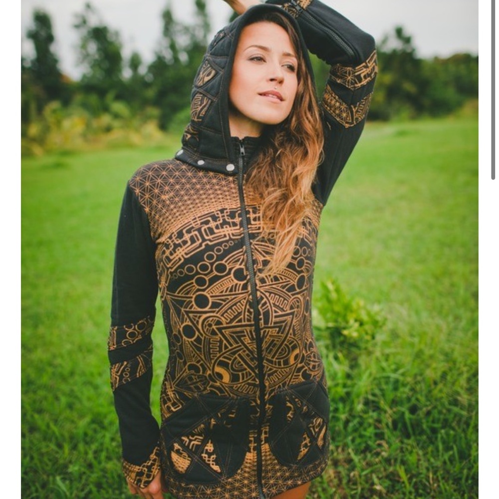 Fourth Dimension Atara Black Zip up Hoodie